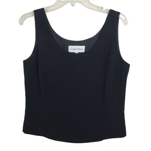 NWT Calvin Klein Shell Tank Top Minimalist Business Sleeveless Layer Size 12